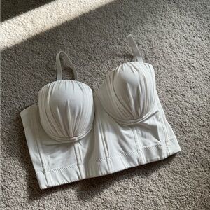 Elegant White Bustier Top